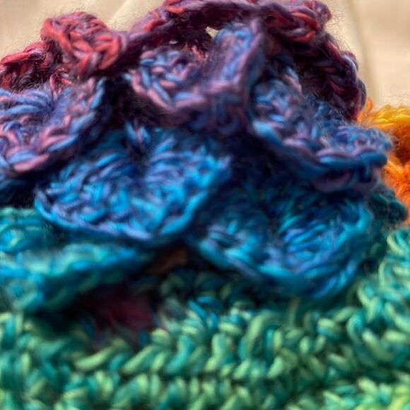 Mermaid dragon scale baby booties size 1 NEW shoes photos shoot boots handmade - Picture 11 of 12